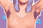 axillary hyperhidrosis , Woman sweating very badly under armpit