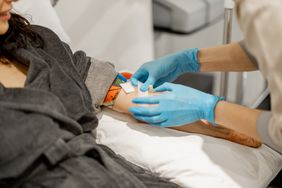 person getting blood tested for cyclic neutropenia 