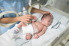 baby with diamond blackfan anemia getting tested at hospital