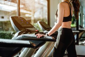 Woman on a treadmill