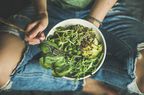 vegetables-leafy-greens salad woman food diet fiber nutrition health