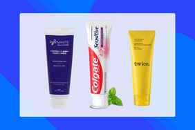 collage of popular toothpastes for sensitive toothpastes