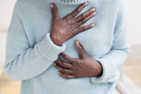 Mature woman with chest pain