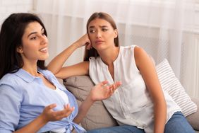 Person listening to someone who has delusions of grandeur talk on the couch