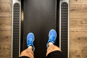 man on a treadmill belt