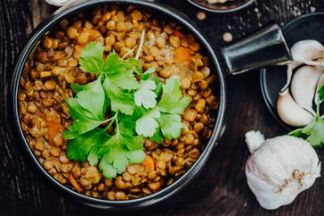 Lentils in a bowl.