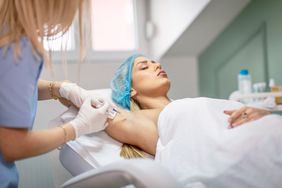 Person receiving botox in armpit for hidradenitis suppurativa