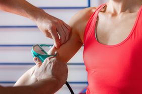 body fat percentage measurement on adult using caliper