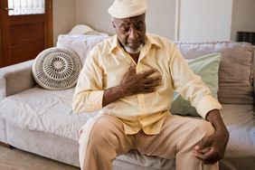 senior man with chest pain