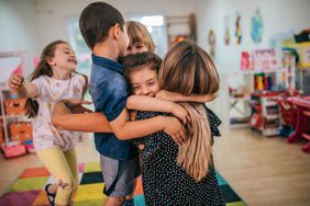 children playing at school