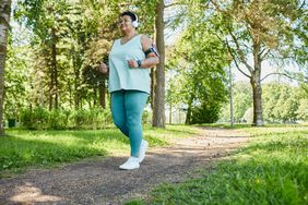woman walking in park