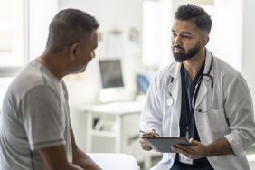 Patient talking to doctor about sexual health