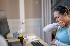 Pregnant person coughing a lot over telemed appointment