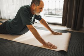 person stretching sciatic nerve