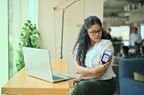 Person using Continuous Glucose Monitoring (CGM) for DKA