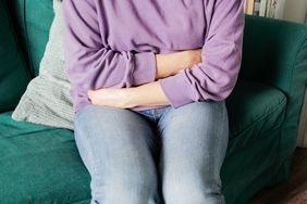 woman with stomach pain