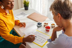 Person with chronic kidney disease talking with RD about the renal diet