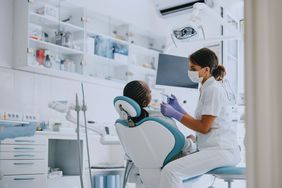 a person getting a dental appointment