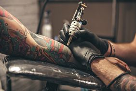 Close up of a tattoo. 