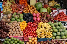 Tropical Fruits in a fruit market