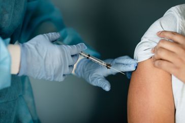 close-up shot of vaccine