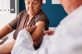 woman receiving vaccine