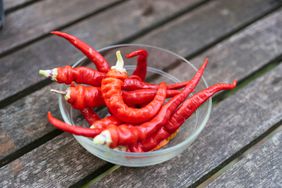 Fresh home grown cayenne peppers