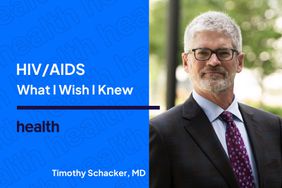 A headshot of Dr. Timothy Schacker next to the words HIV/AIDS What I Wish I Knew