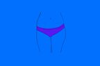 Illustration of woman's midsection