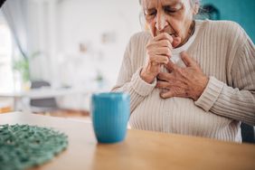 older adult with heart failure coughing and having chest pain