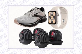 Collage of three Prime Day Health & Wellness items we recommend on a patterned background