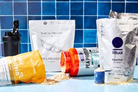 A selection of vegan protein powders