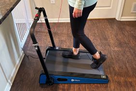 Person walking on the LifePro PacerMini Pro Portable Treadmill