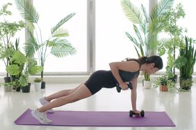 woman doing back exercises
