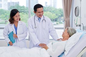 person preparing for maze procedure with doctors 