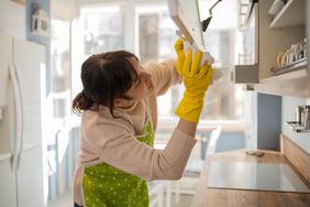 woman with ocd cleaning 