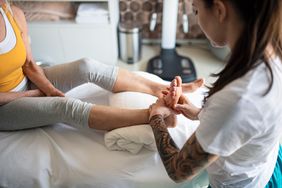 person getting treatment for plantar fasciitis