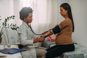 pregnant person being tested for preeclampsia