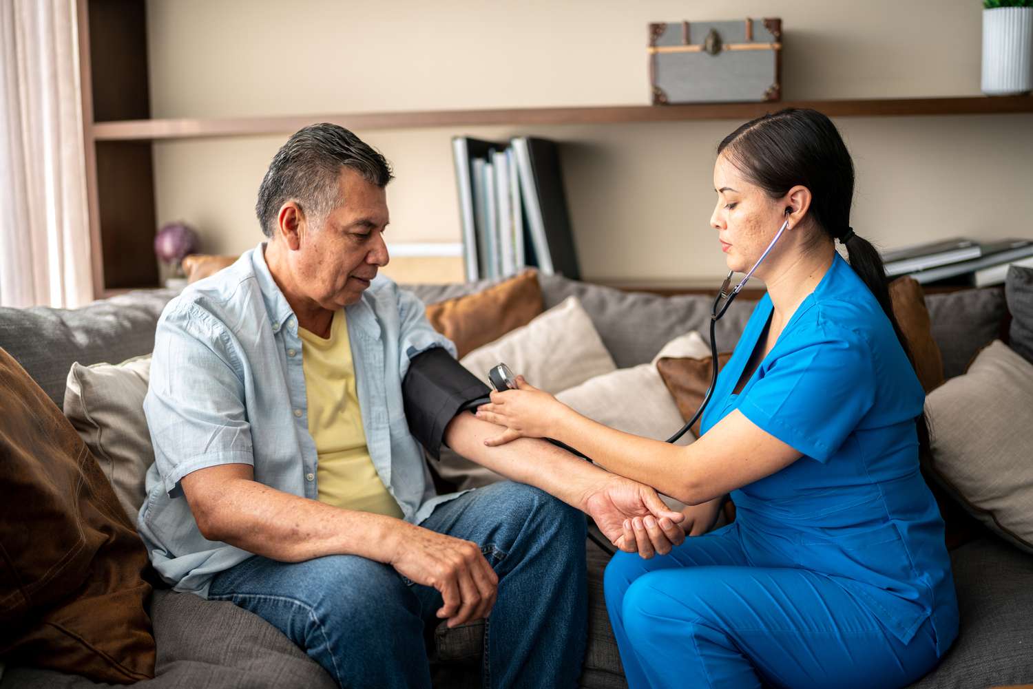 older adult getting tested for vasculitis