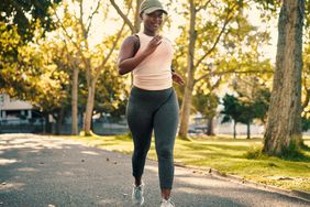 Woman outside walking
